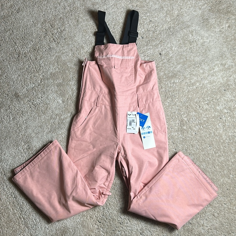 NWT Roxy Non Stop Bib Girls 8 Small
